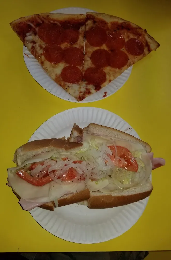 Ham and Cheese Sub & Pepperoni Pizza